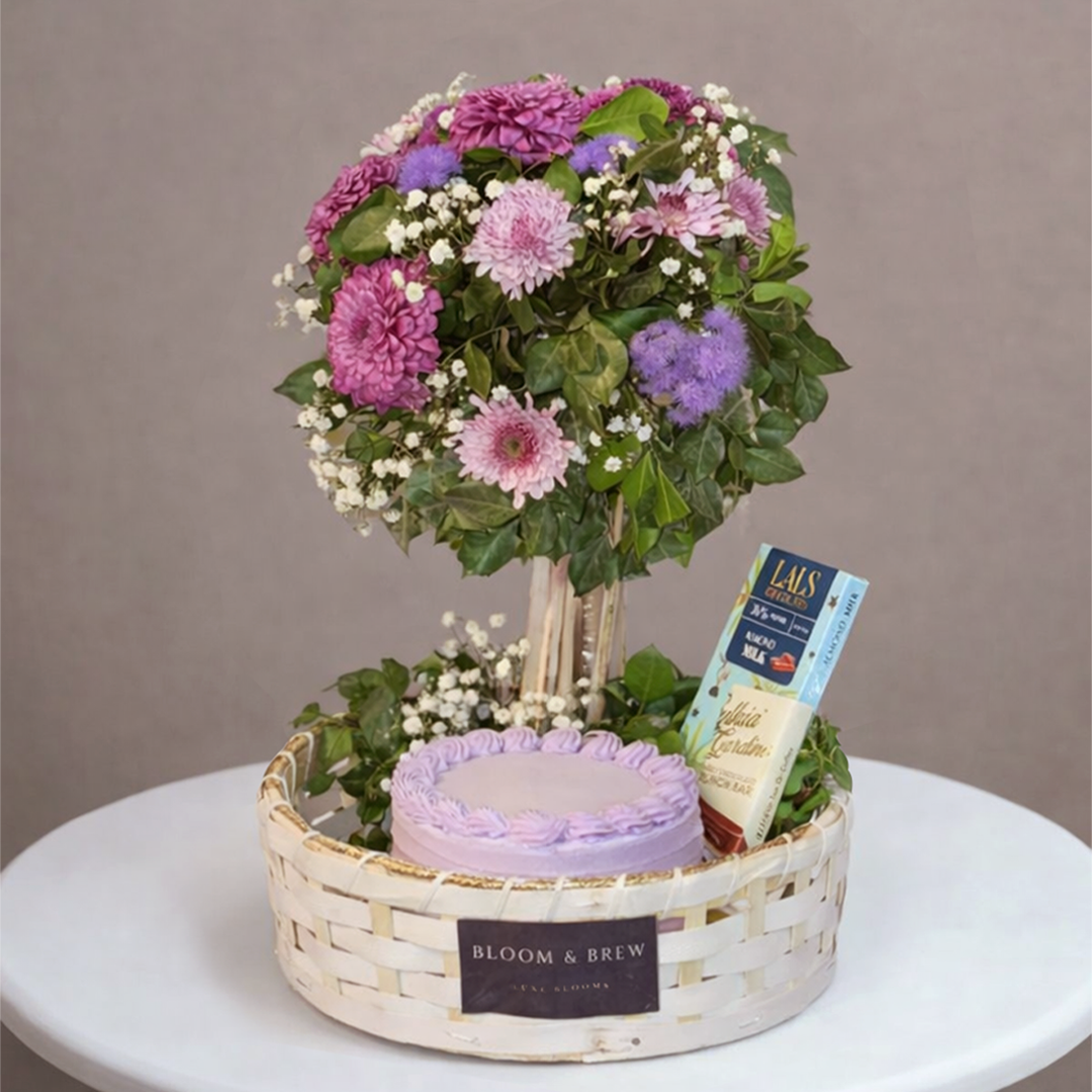 Luxe Bloom Tree & Treat Basket