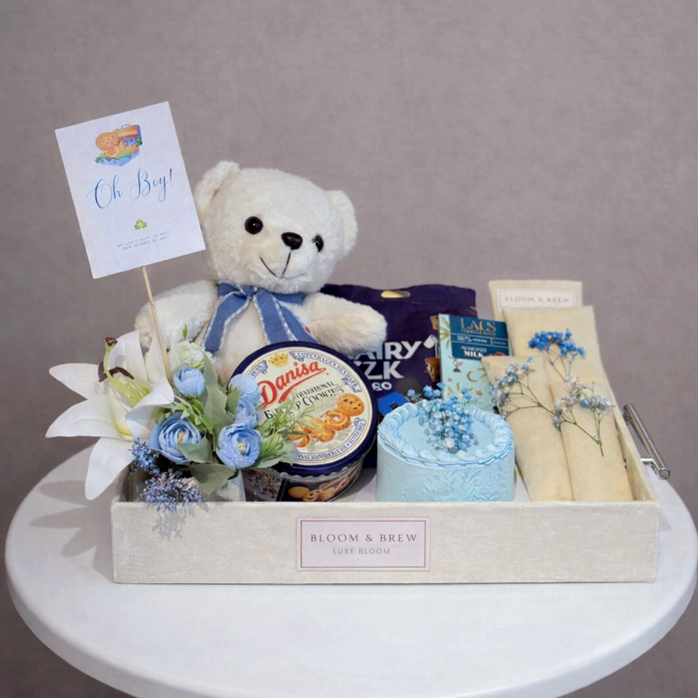 Suede Baby Boy Luxury Tray
