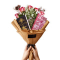 Rose and book bouquet