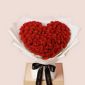 Velvet Obsession | 150 Premium Crimson Rose Heart