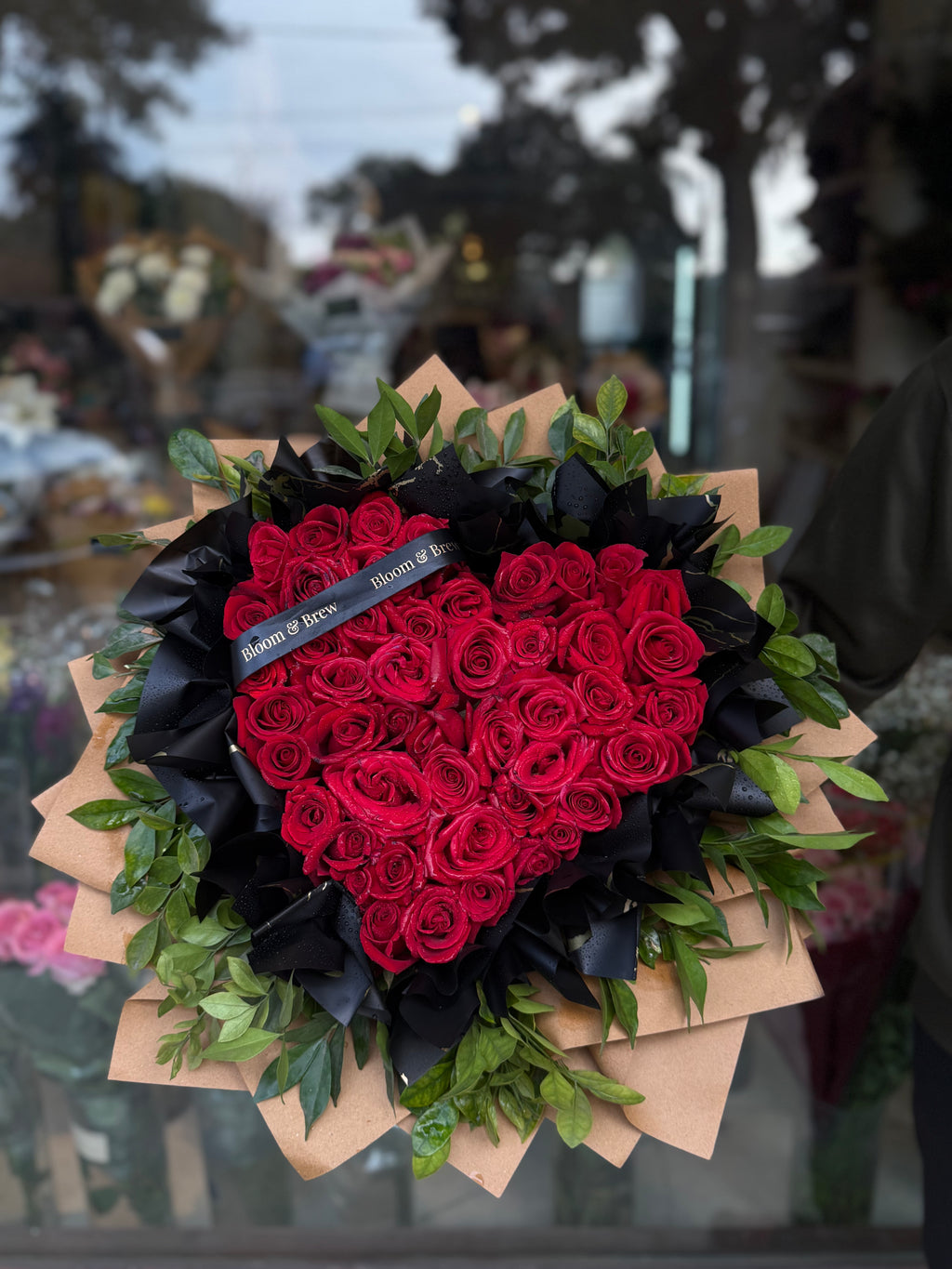Signature Heart-Shaped Red Rose Bouquet