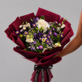 Premium Purple & White Floral Bouquet
