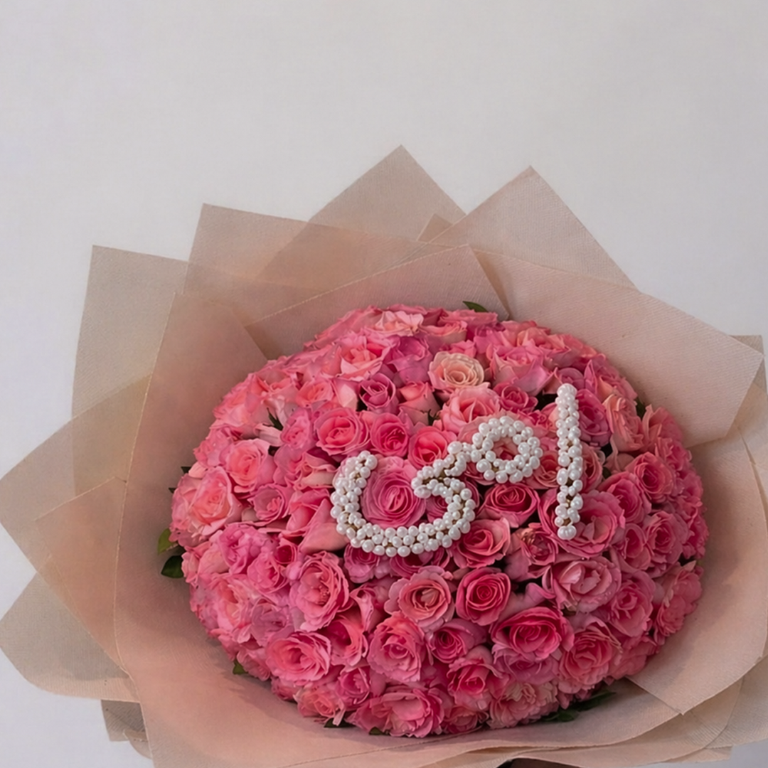 Pearl Initial Bouquet