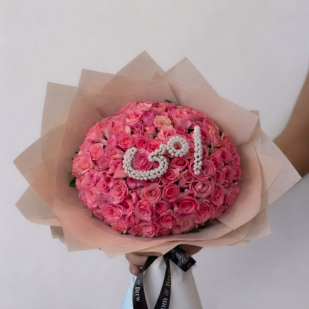 Pearl Initial Bouquet